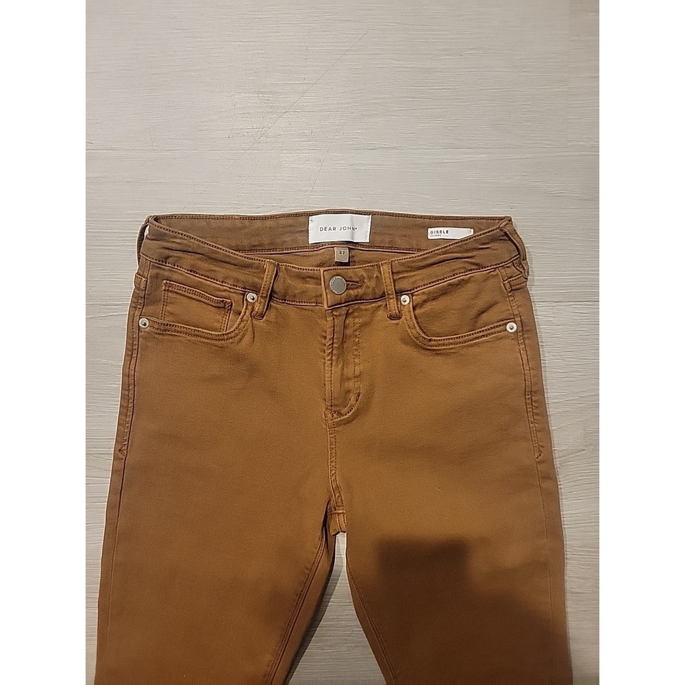 Dear John Women's Jeans Gisele 27" Skinny Stretch Mid Rise Denim Brown Y2K 90's - Picture 2 of 7
